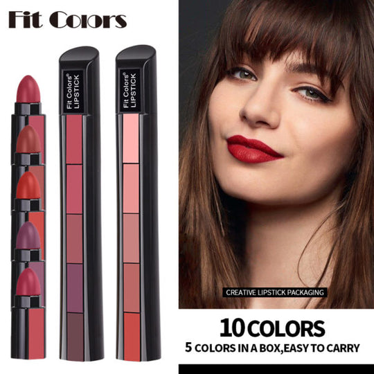 Buy 1 Get 1 Free | Beautious 5 in 1 Lipstick Matte lipsticks Waterproof | Long Lasting