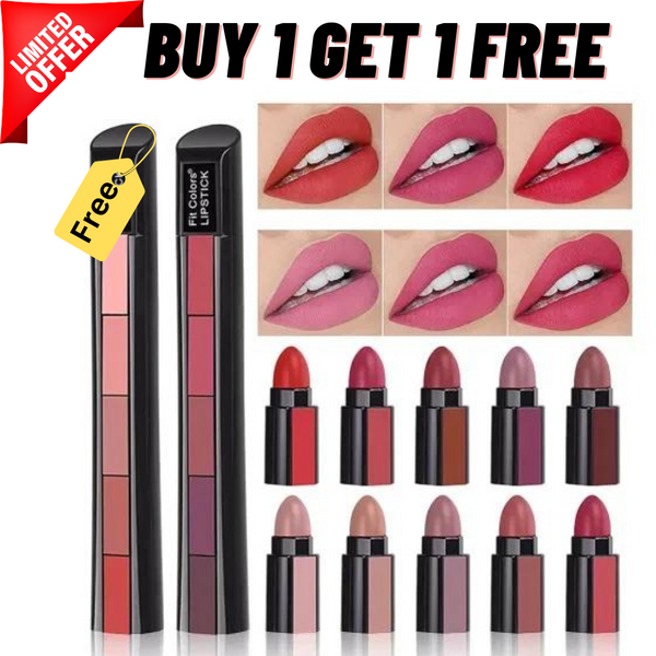 Buy 1 Get 1 Free | Beautious 5 in 1 Lipstick Matte lipsticks Waterproof | Long Lasting